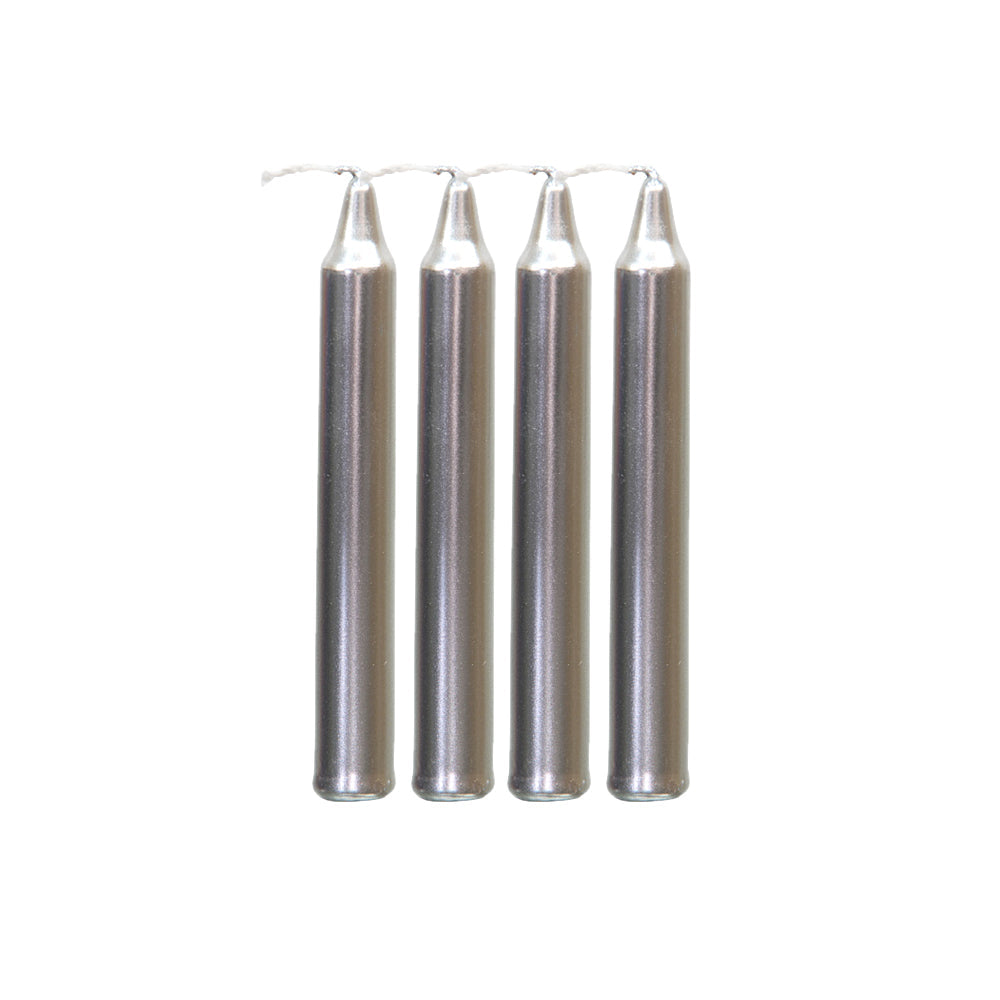 Mini Ritual Candle - Silver (Set of 4)