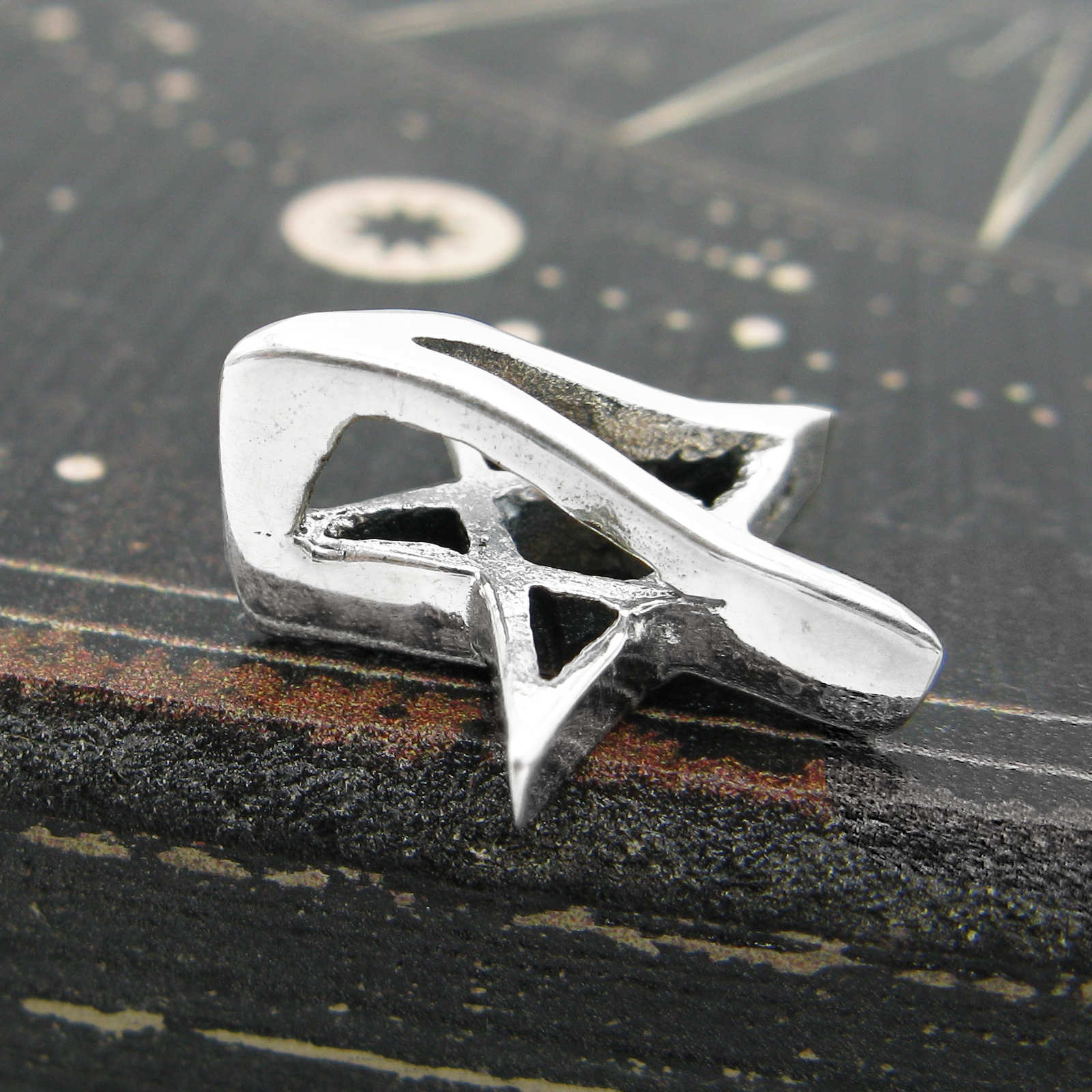 Tiny Pentagram Pendant Handmade - 925 Sterling Silver