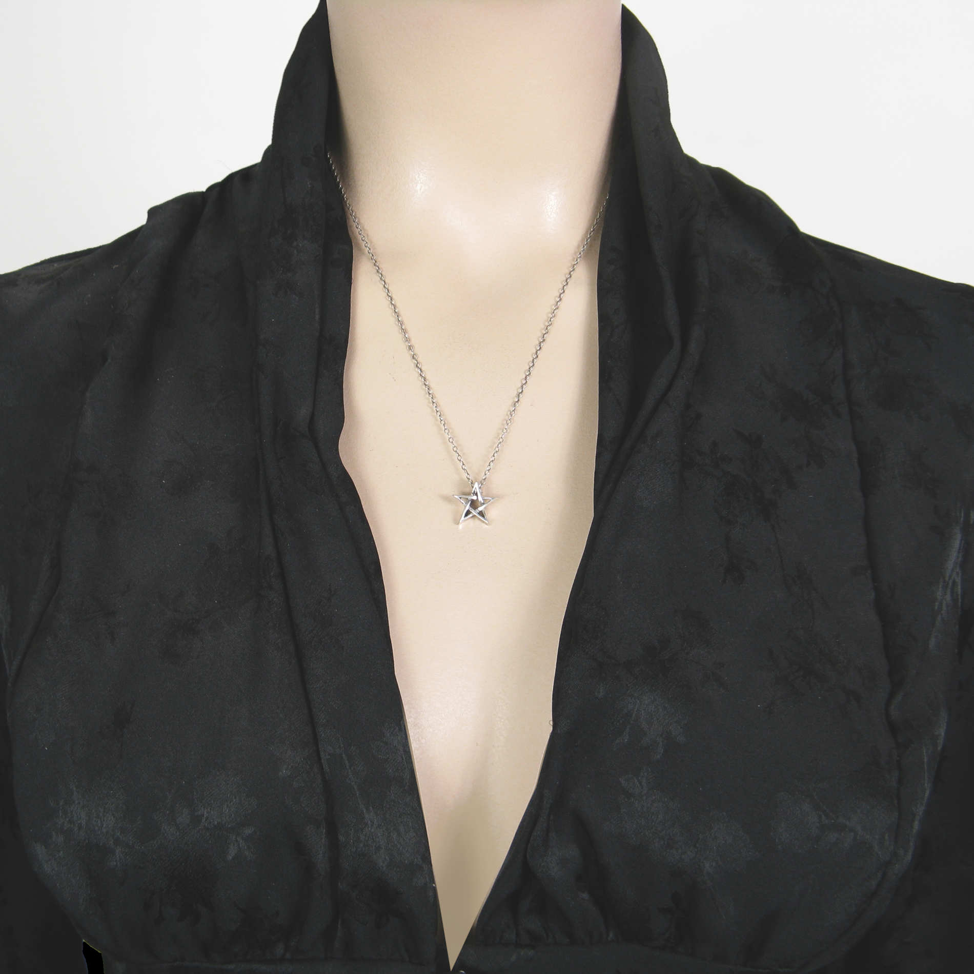 Tiny Pentagram Pendant Handmade - 925 Sterling Silver