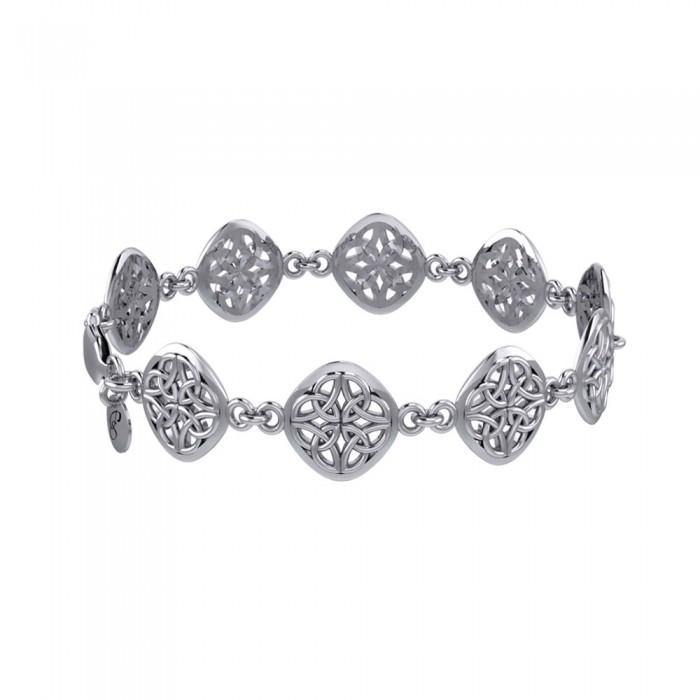 Sense the power of four ~ Celtic Four-Point Sterling Silver Bracelet TBG072