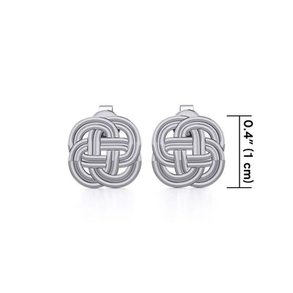 Celtic Knotwork Silver Post Earrings TE1038