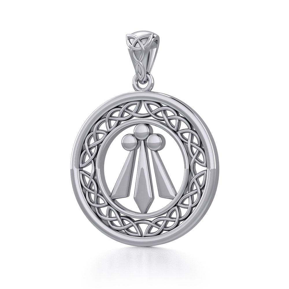 Awen The Three Rays of Light with Celtic Sterling Silver Pendant TPD5305