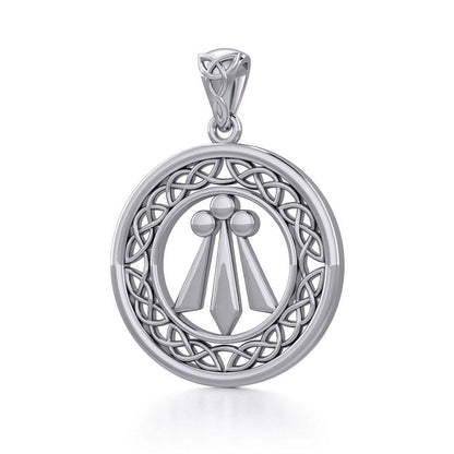 Awen The Three Rays of Light with Celtic Sterling Silver Pendant TPD5305