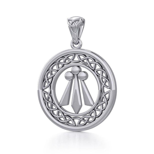 Awen The Three Rays of Light with Celtic Sterling Silver Pendant TPD5305