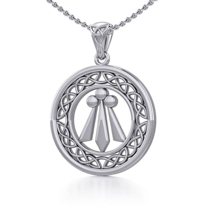 Awen The Three Rays of Light with Celtic Sterling Silver Pendant TPD5305