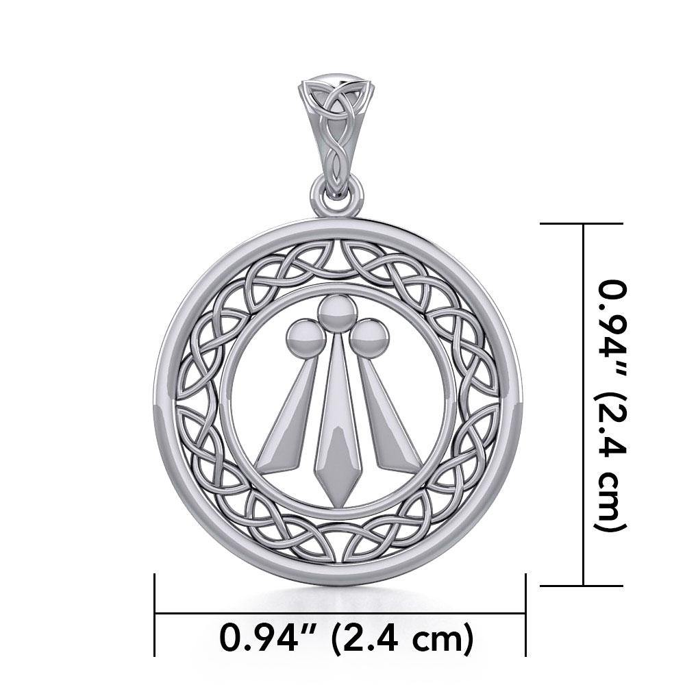 Awen The Three Rays of Light with Celtic Sterling Silver Pendant TPD5305