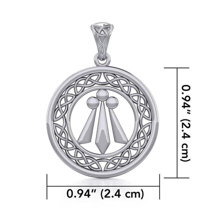 Awen The Three Rays of Light with Celtic Sterling Silver Pendant TPD5305