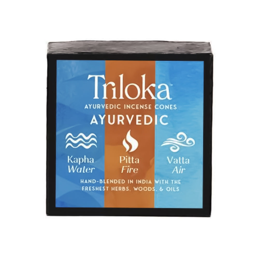Triloka Ayurvedic Assorted Incense Cones (Kapha-Water, Pitta-Fire, &amp; Vatta-Air)