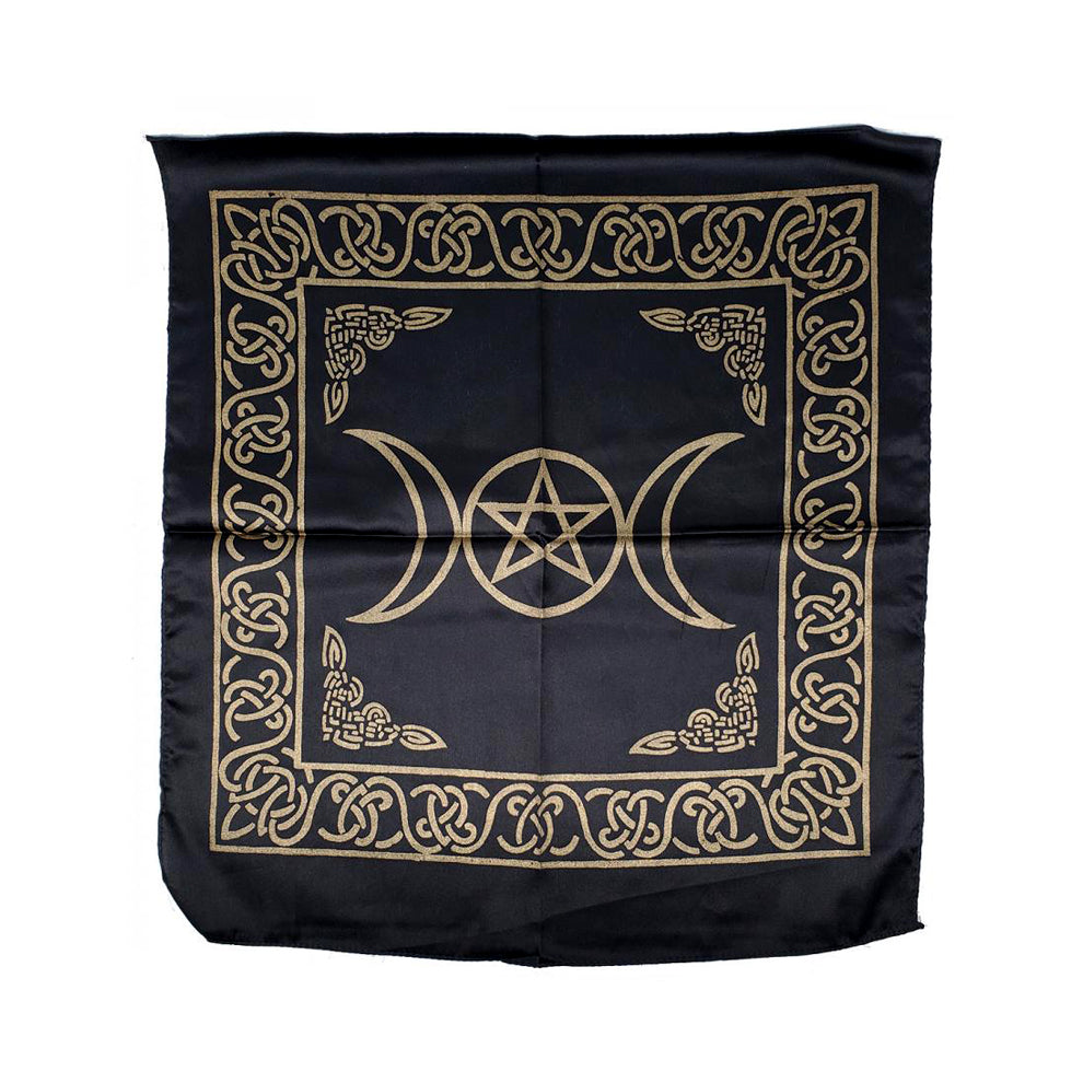 Pentacle Triple Moon Altar Cloth 21&quot; x 21&quot;