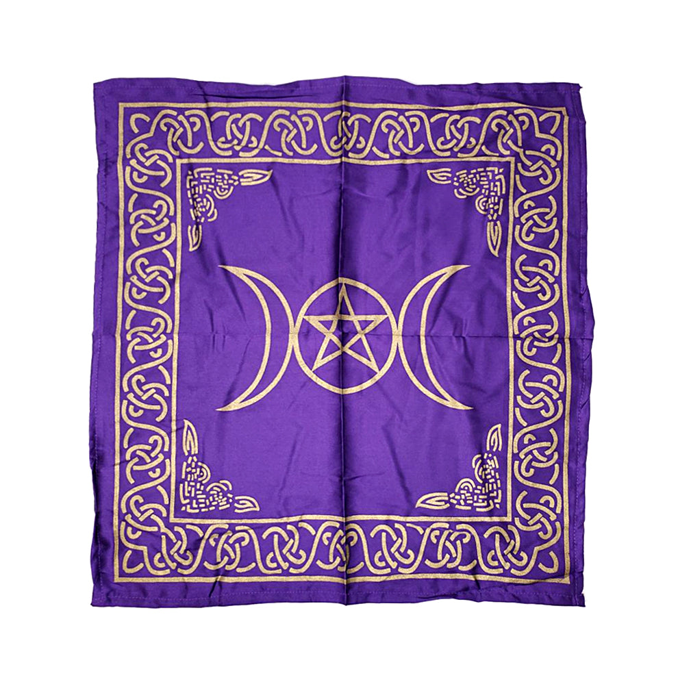 Pentacle Triple Moon Altar Cloth 21&quot; x 21&quot;