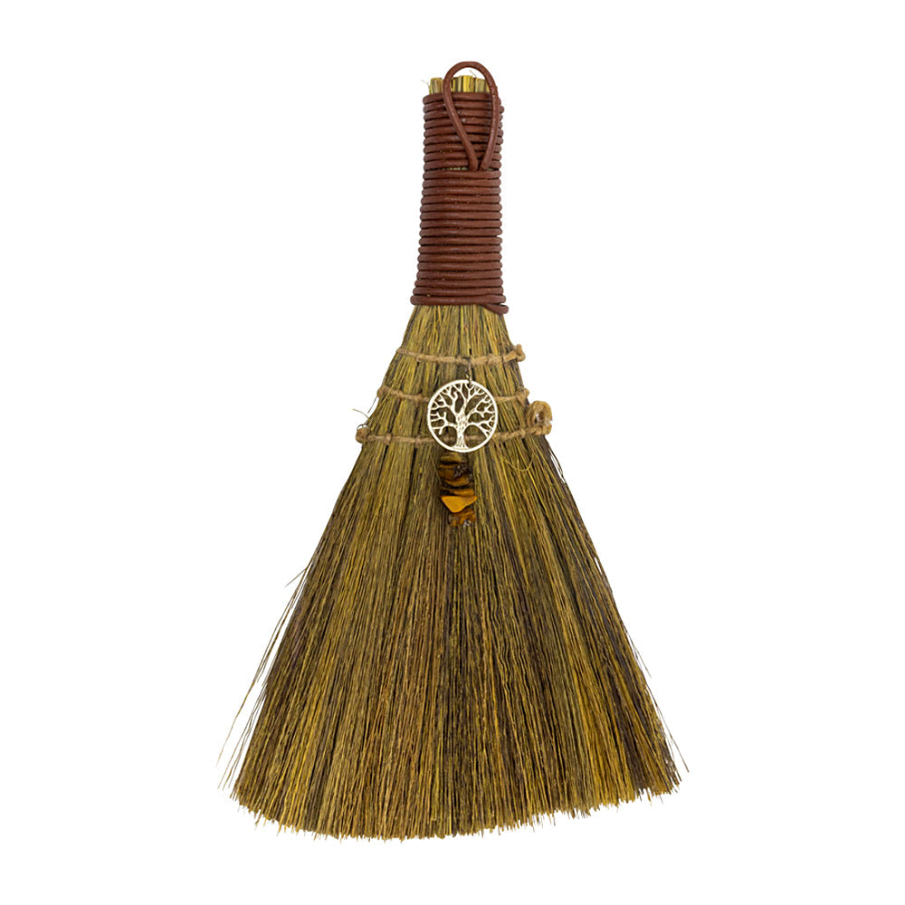 Mini Besom (Witch&#39;s Ritual Broom) Tree of Life w/ Tiger Eye