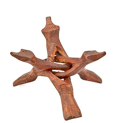 Wooden Cobra Tripod Stand 6&quot;