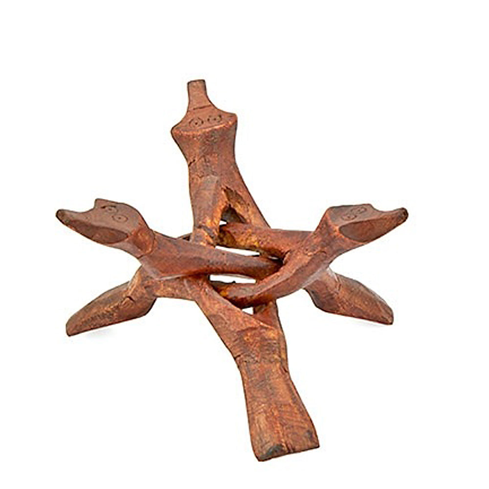Wooden Cobra Tripod Stand 4&quot;
