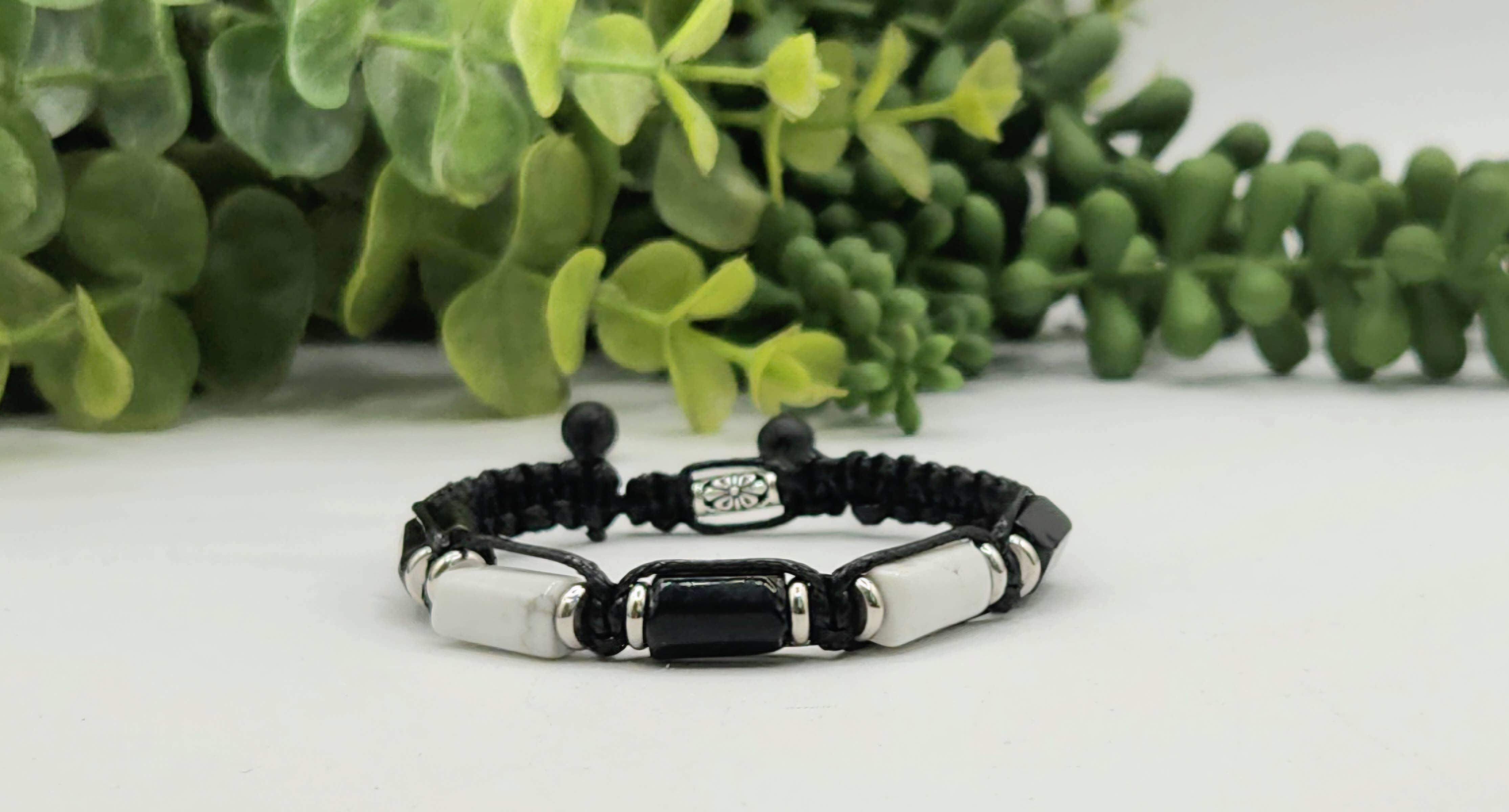 CALM/PROTECTION-Unisex/Men's Adjustable Bracelet 8"-9.5"L