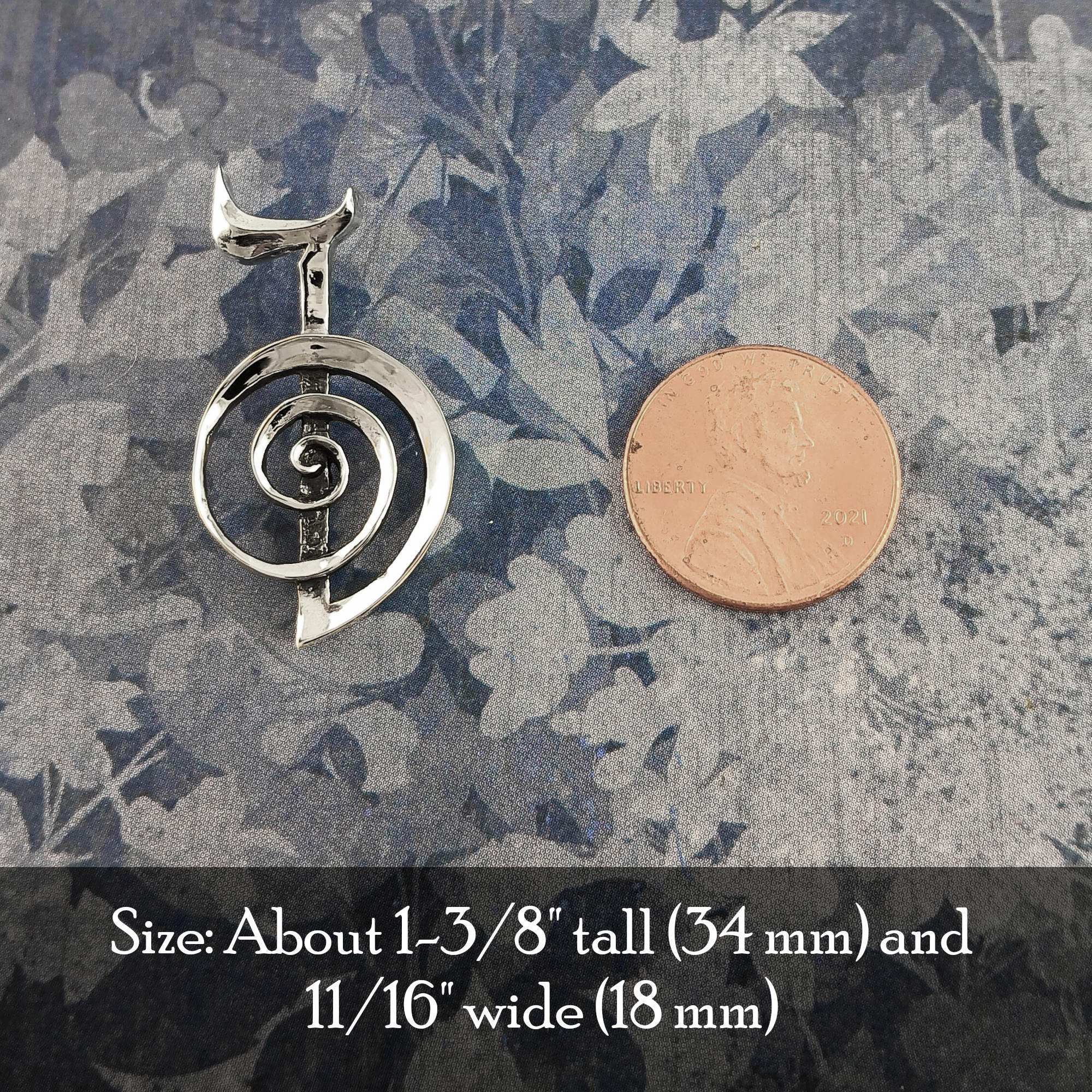 Reiki Cho Ku Rei Symbol Pendant, Handmade