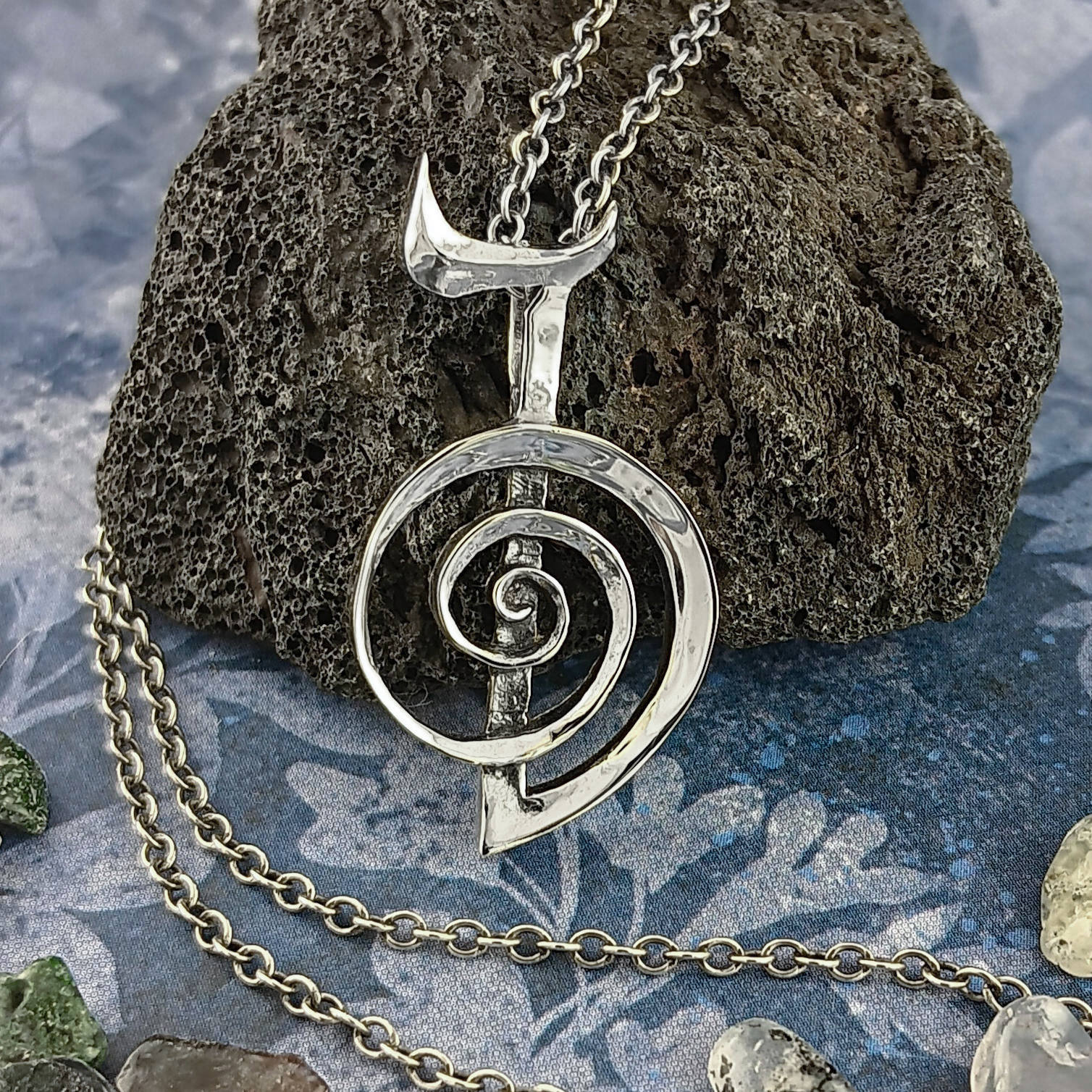 Reiki Cho Ku Rei Symbol Pendant, Handmade
