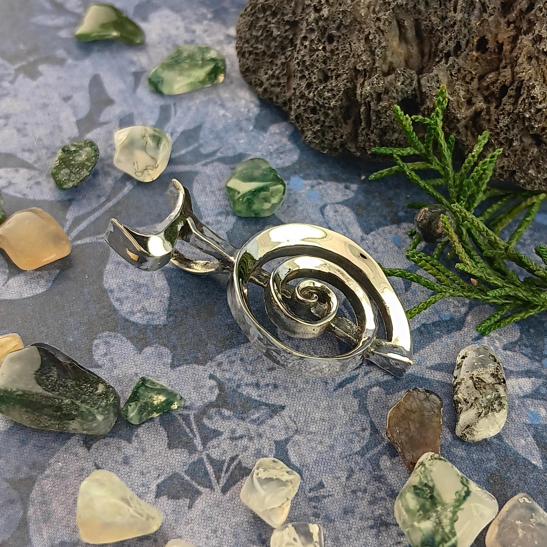 Reiki Cho Ku Rei Symbol Pendant, Handmade