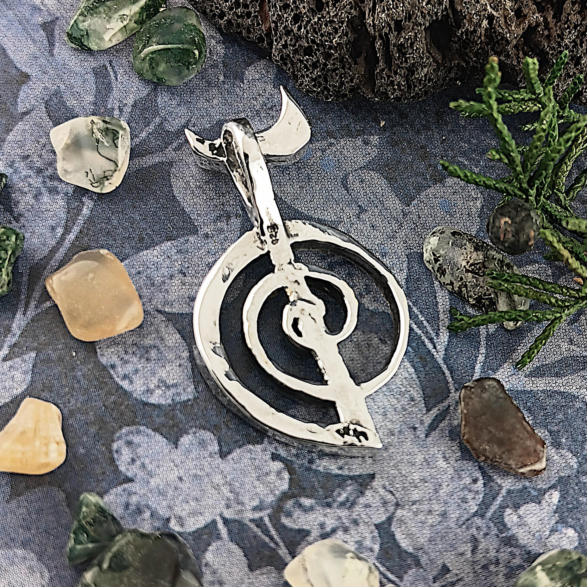 Reiki Cho Ku Rei Symbol Pendant, Handmade