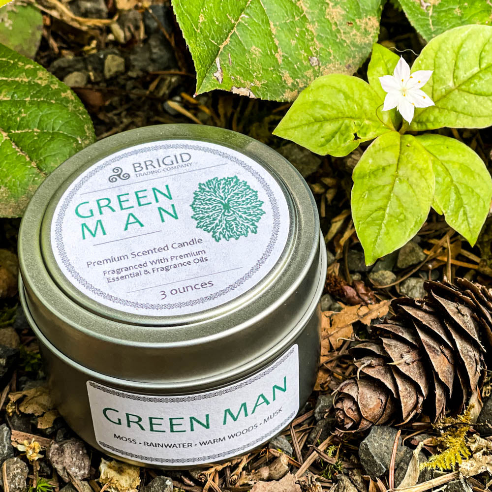 Green Man Soy Wax Candle - Moss, Rainwater, Old Growth Forests, and Musk