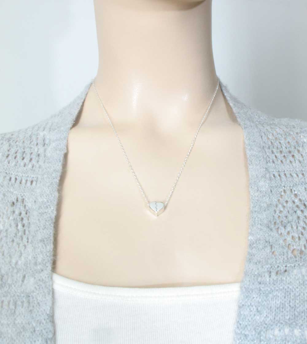 Heal a Broken Heart Pendant Necklace with Hidden Heart, Engravable