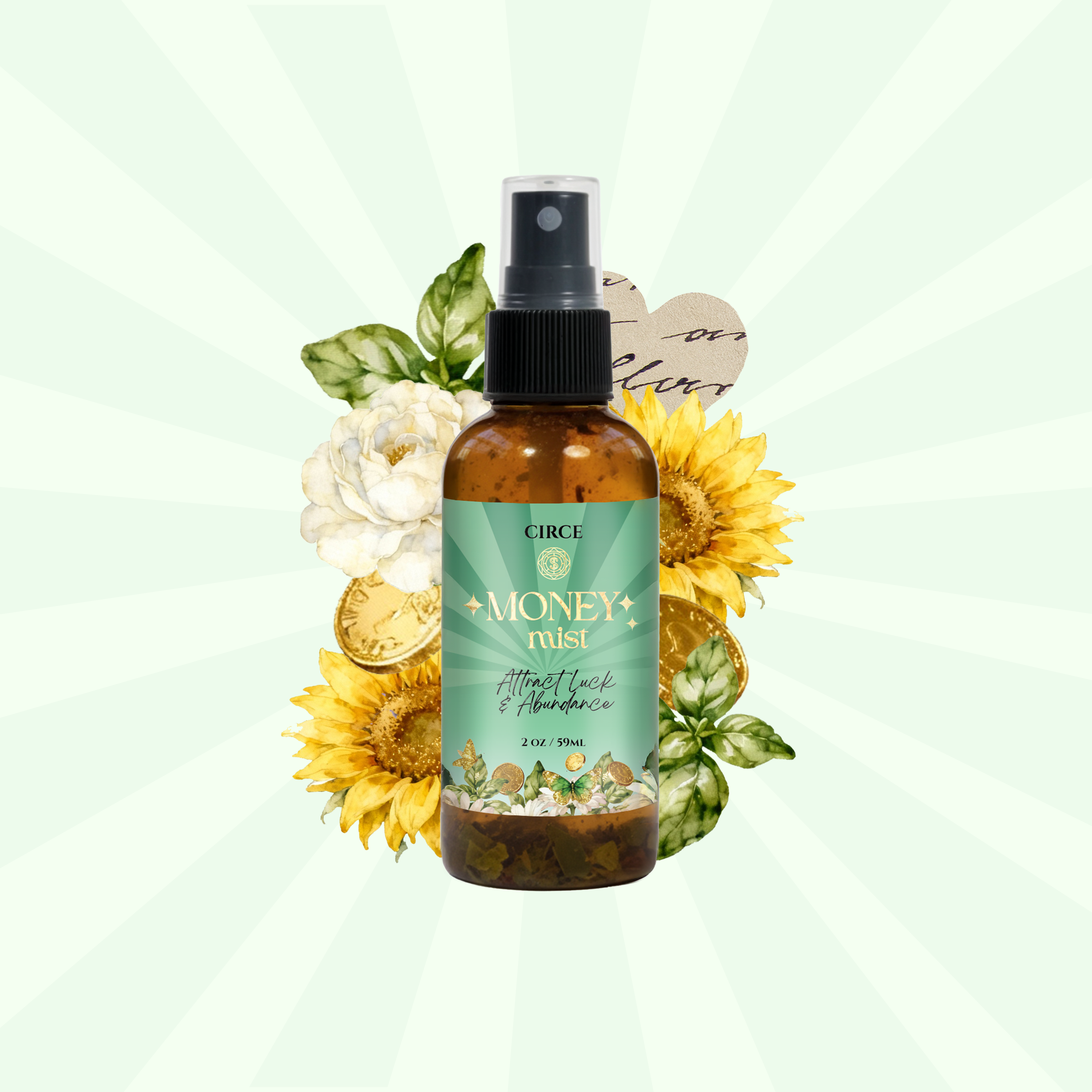Money Mist – 2 oz Abundance &amp; Prosperity Spray | Bay Leaf &amp; Cinnamon