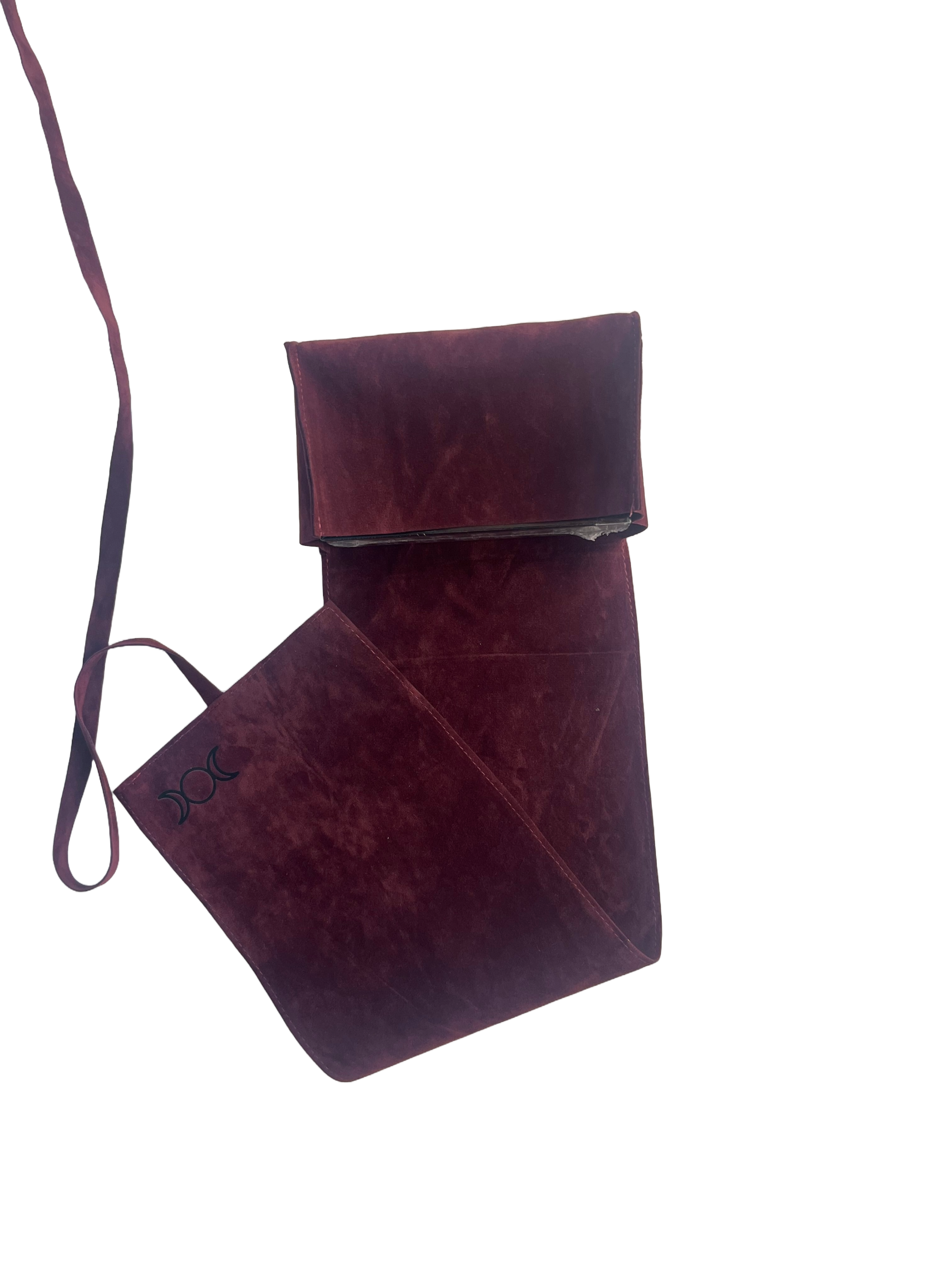 Triple Moon Velvet Tarot Bags: Brown