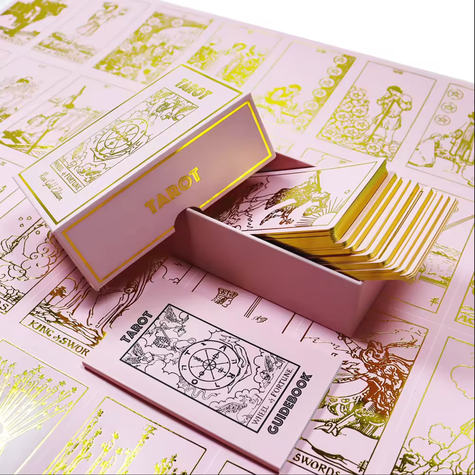 Rose Gold Tarot &amp; Guide | Classic Tarot Design and Gold Foil