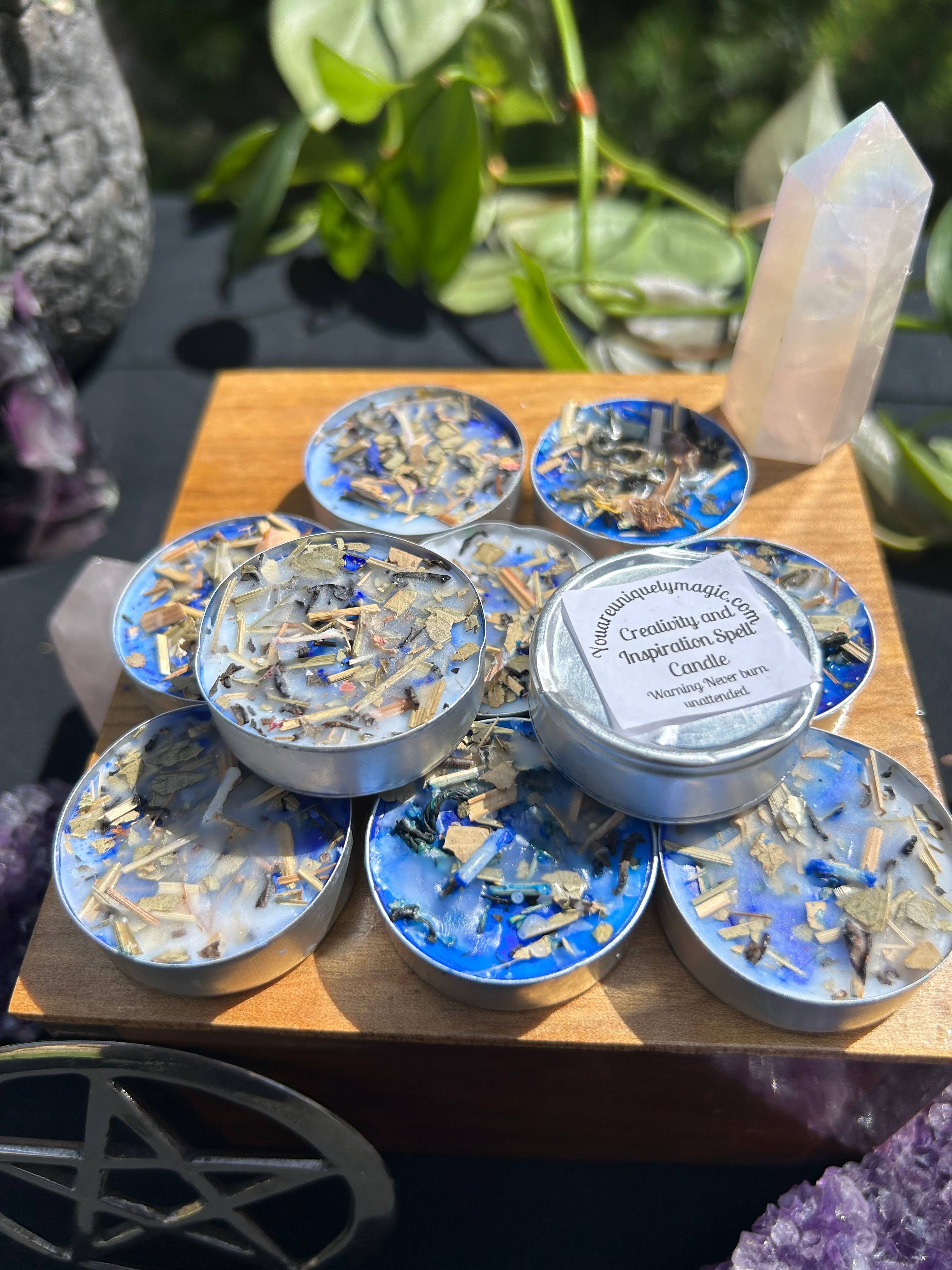 Creativity and Inspiration Spell Tealight Candle