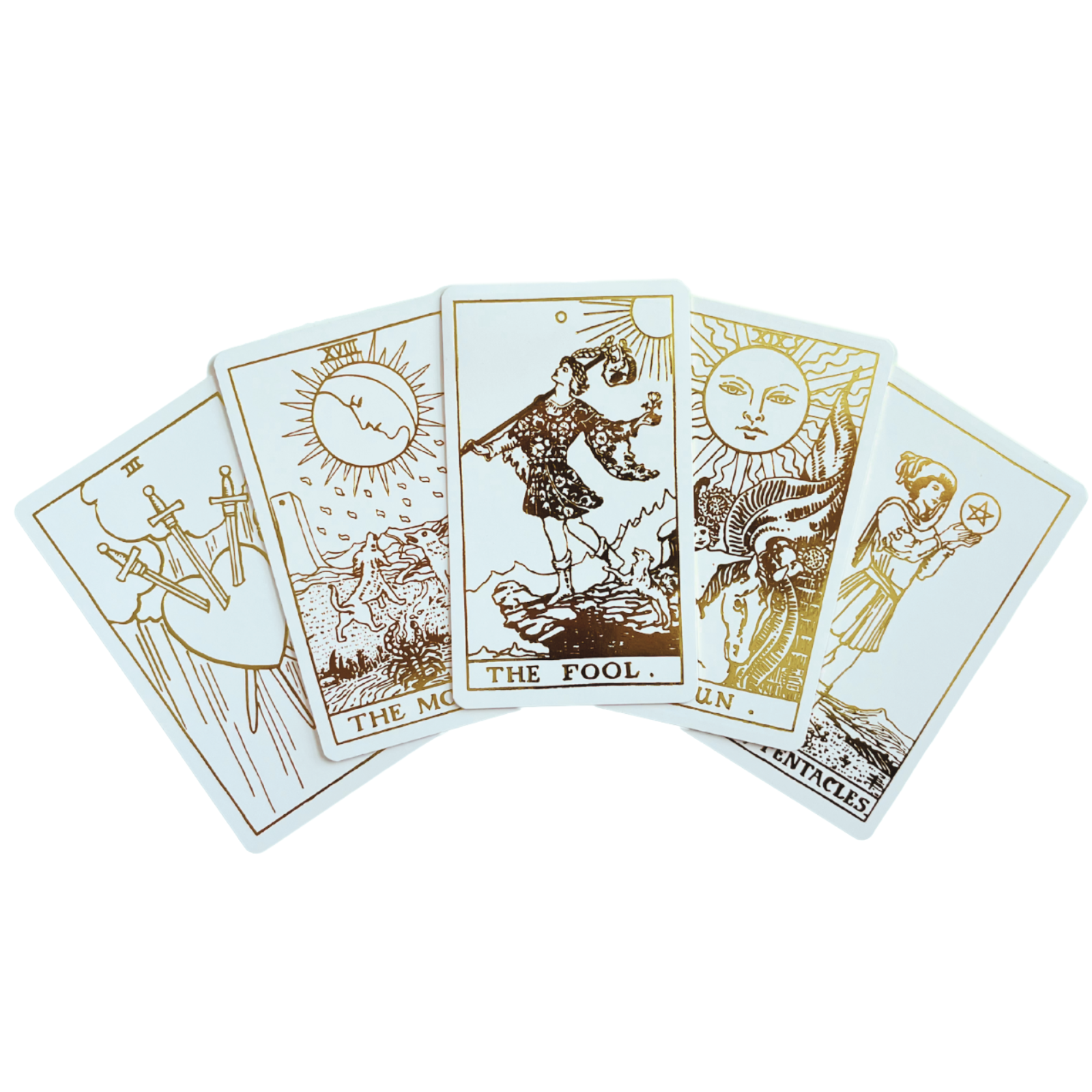 White Gold Tarot &amp; Guide | Classic Tarot Design &amp; Gold Foil