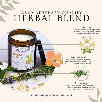 Herbal Blend Aromatherapy-Grade Cleansing Soy Wax Candle