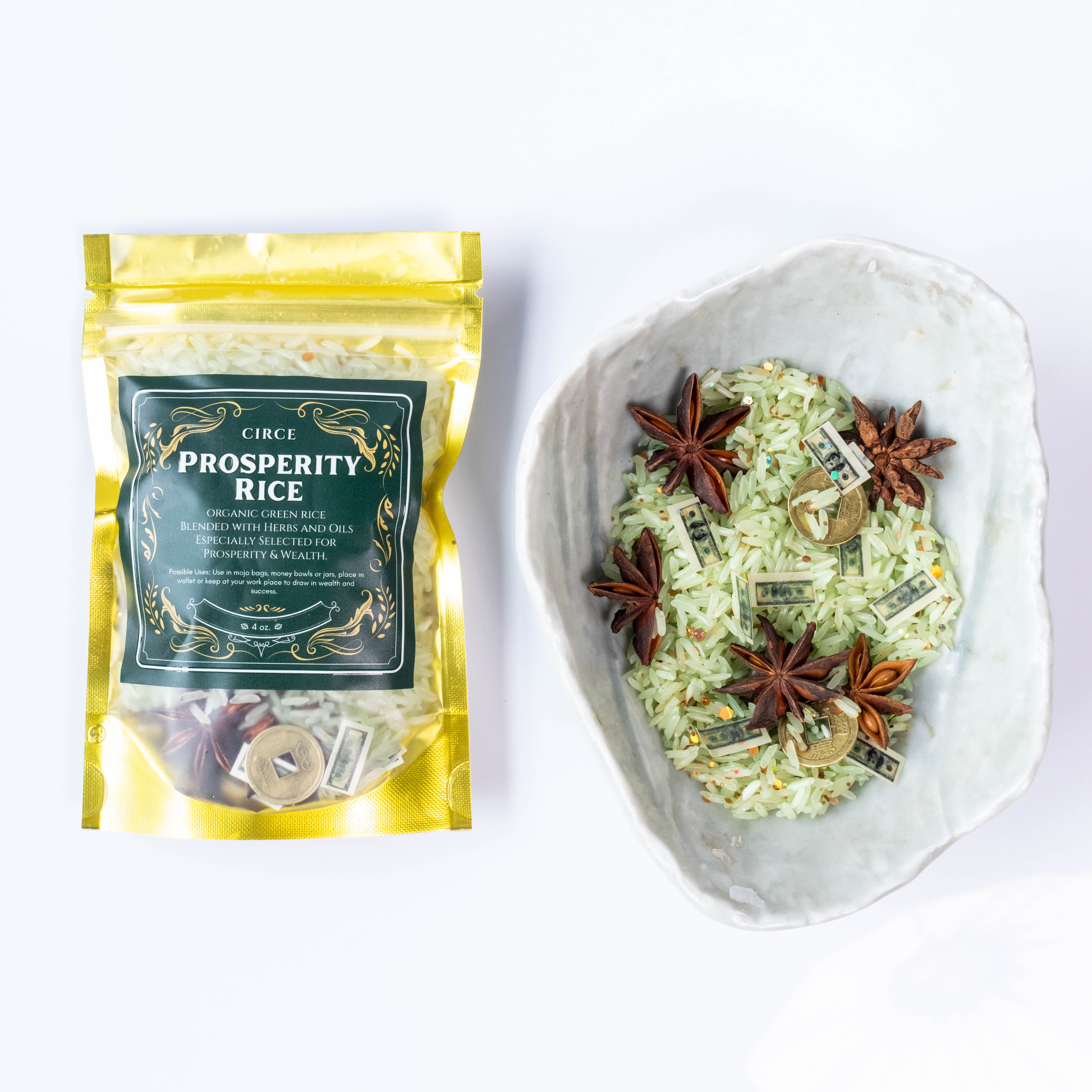 Prosperity Rice – 4 oz Money Altar &amp; Mojo Bag Herb