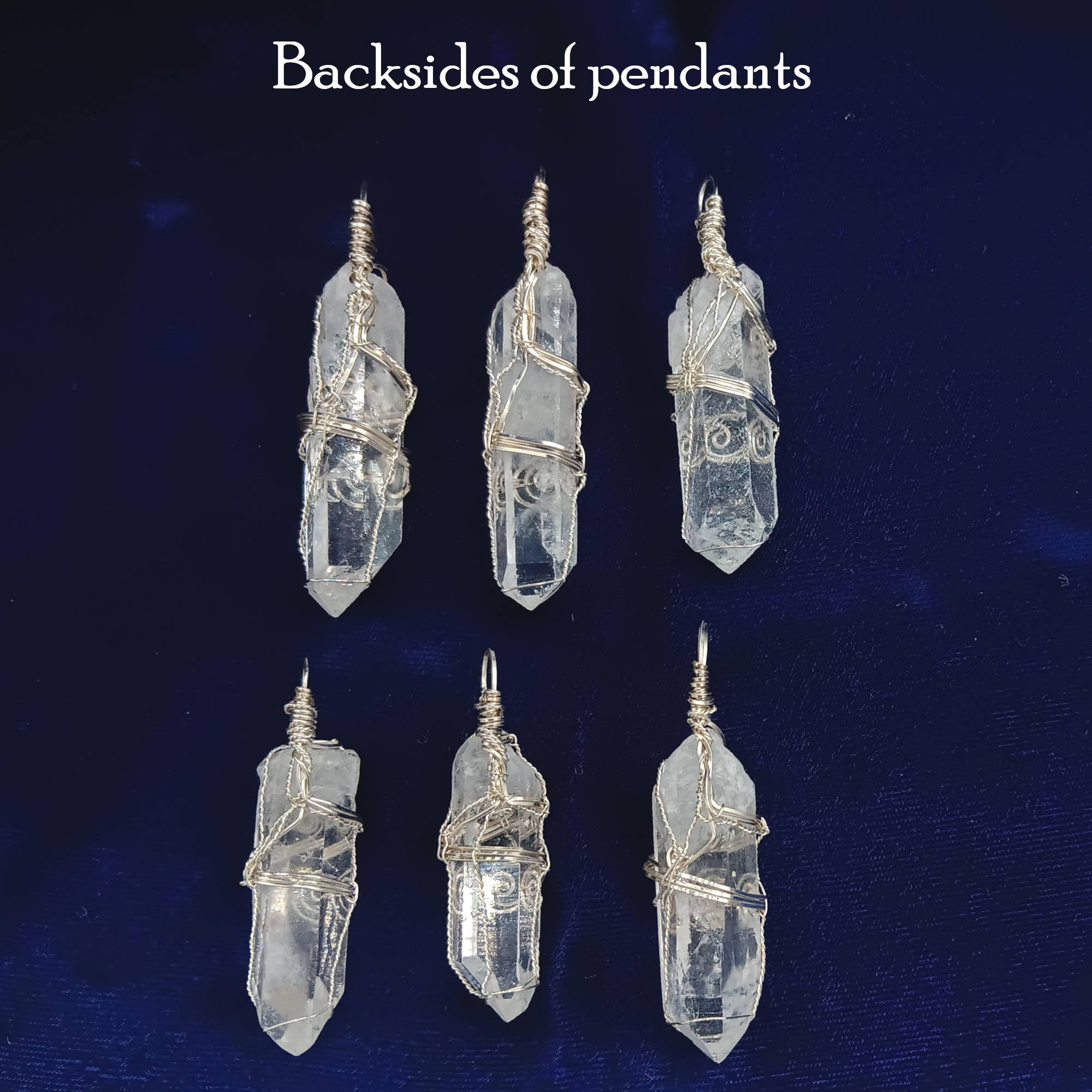 Raw Quartz Crystal Point Pendant – Silver-Plated Wire Wrapped Necklace, Handmade