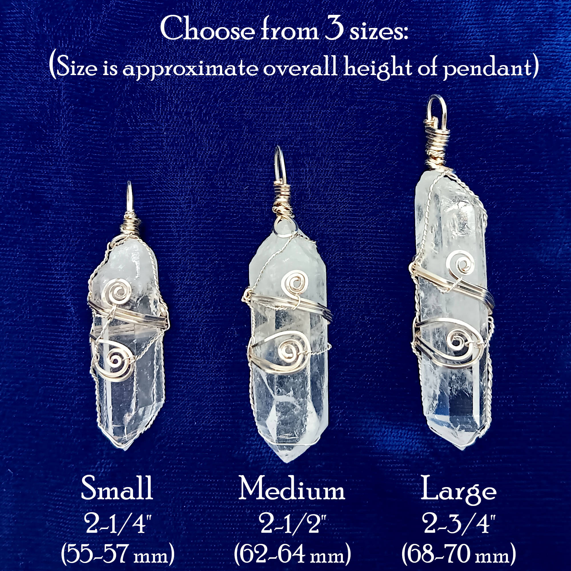 Raw Quartz Crystal Point Pendant – Silver-Plated Wire Wrapped Necklace, Handmade