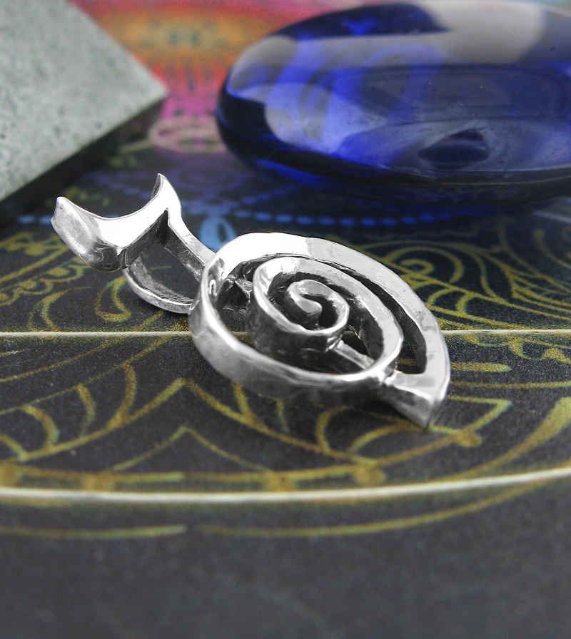 Reiki Cho Ku Rei Symbol Pendant, Handmade - 925 Sterling Silver