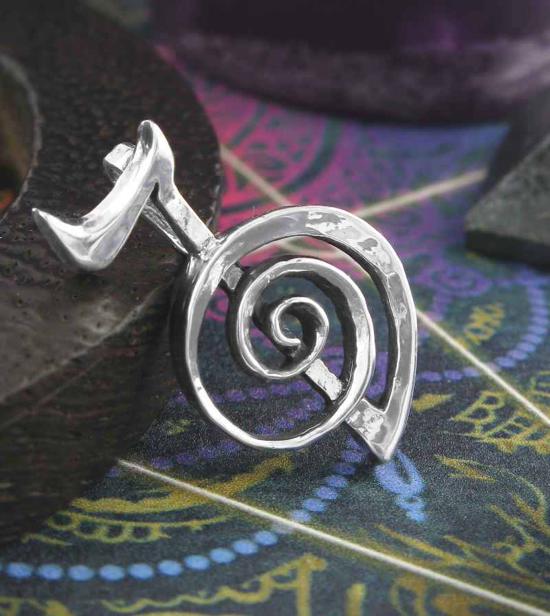 Reiki Cho Ku Rei Symbol Pendant, Handmade - 925 Sterling Silver