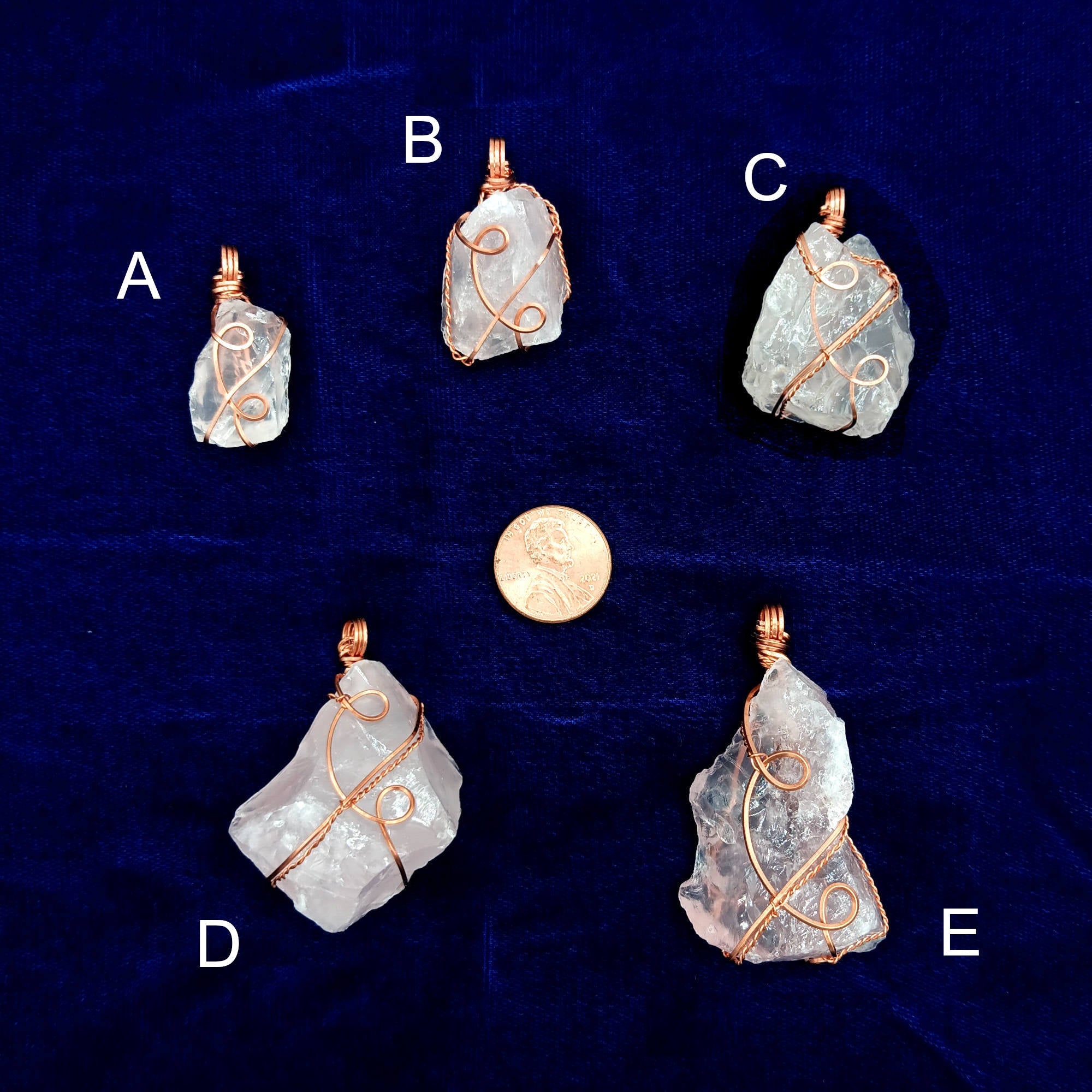 Chunky Raw Rose Quartz Copper Wire-Wrapped Pendant – Handmade Healing Crystal Necklace for Love & Heart Chakra