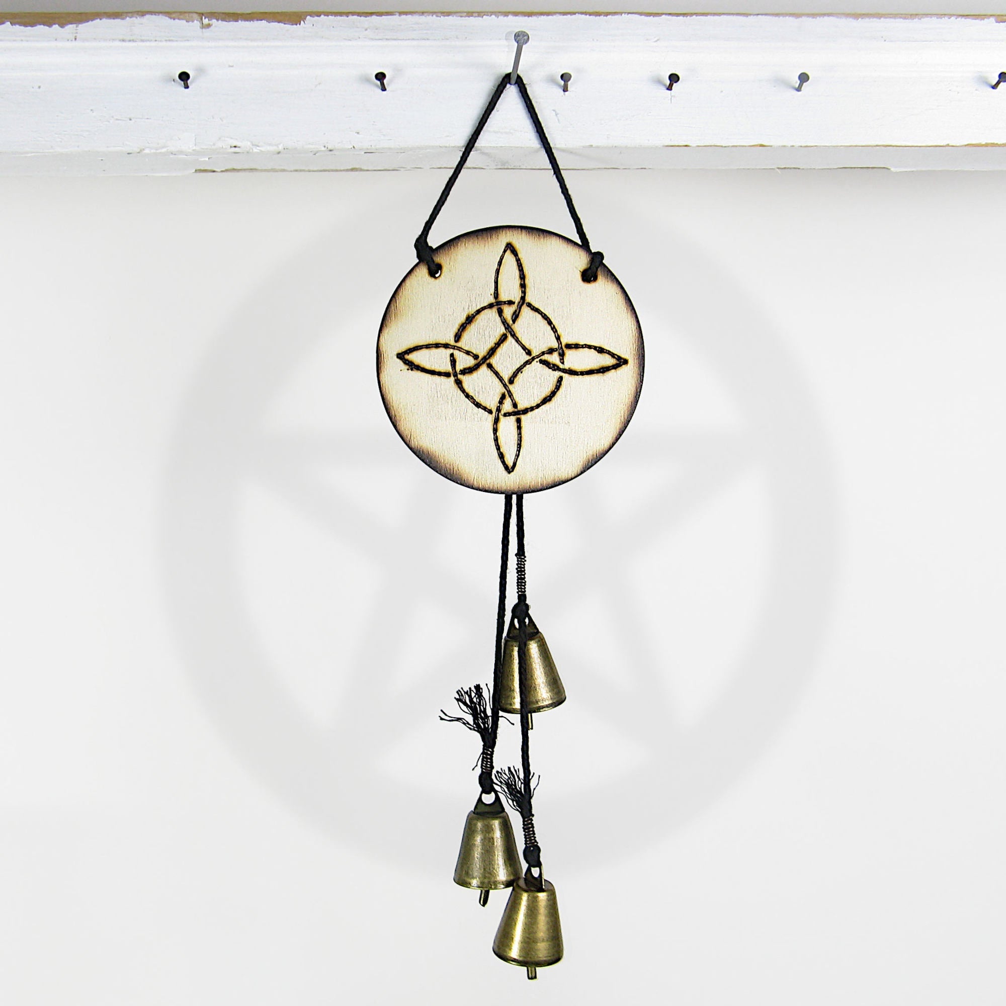 Witch's Bell: Witch's Knot and 3 Bells - Handcrafted