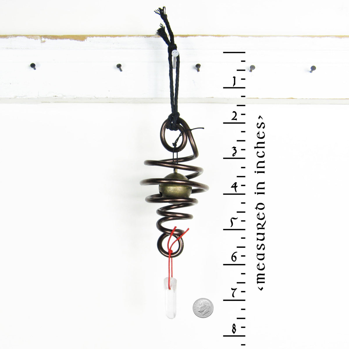 Witch's Bell: Spirals and Raw Quartz - Handcrafted