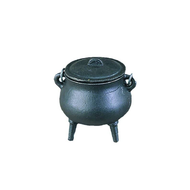 Mini Cast Iron Cauldron 3.5 inch with Lid