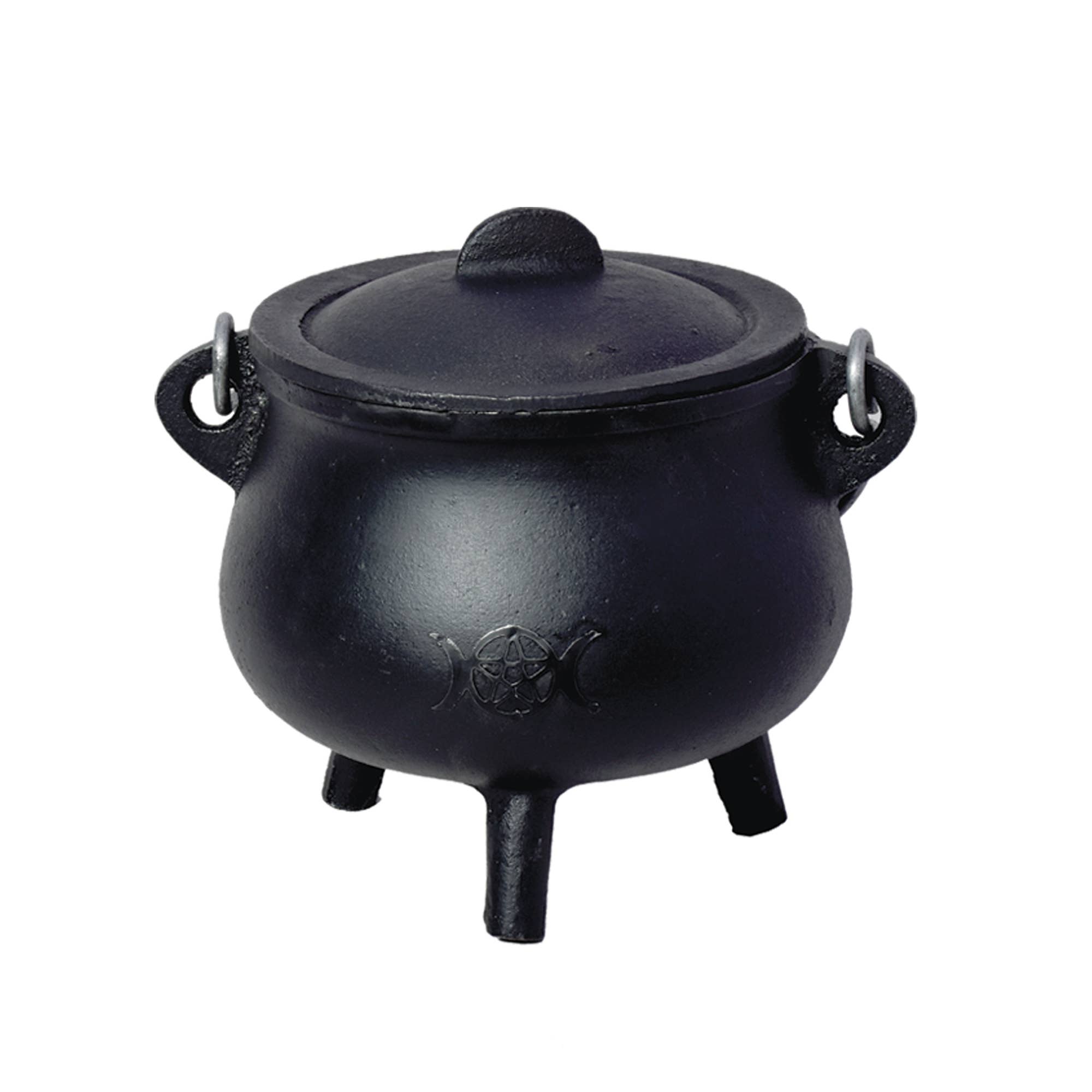Triple Moon Cast Iron Cauldron 6 inch