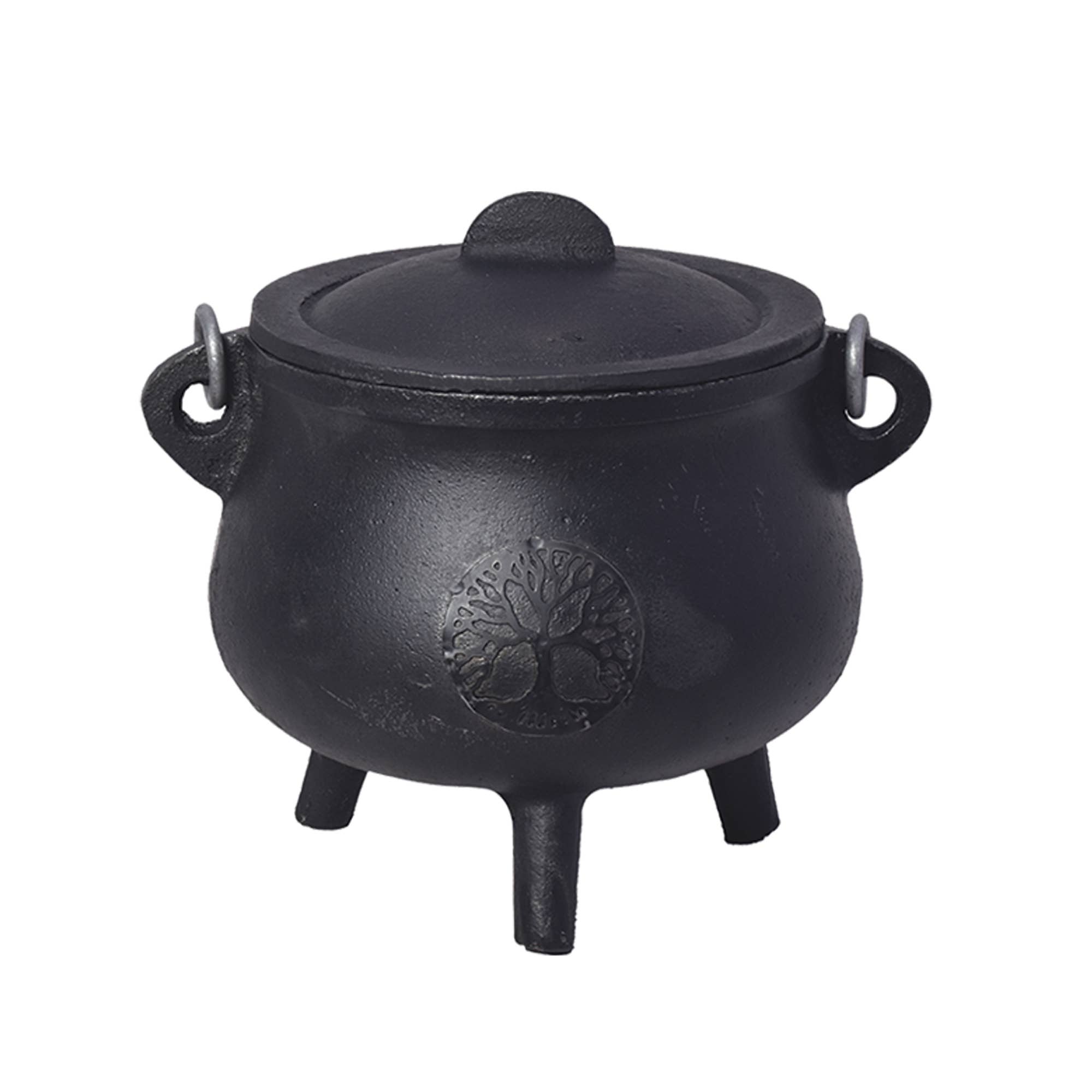Tree of Life Cast Iron Cauldron 6 inch