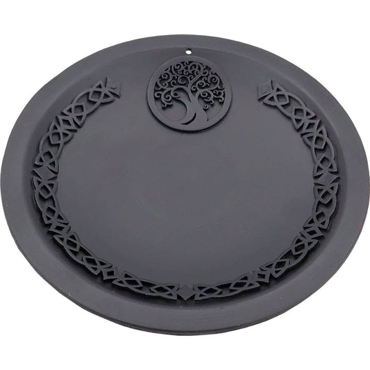 Cast Iron Offering Plate Incense Holder - Tree of Life